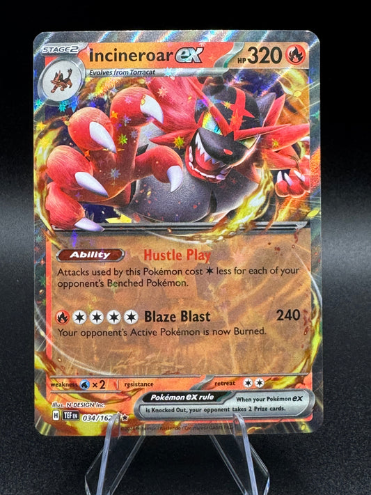 🔥Pokémon TCG-Incineroar ex-034/162-Temporal Forces-Double Rare-M/NM!🔥