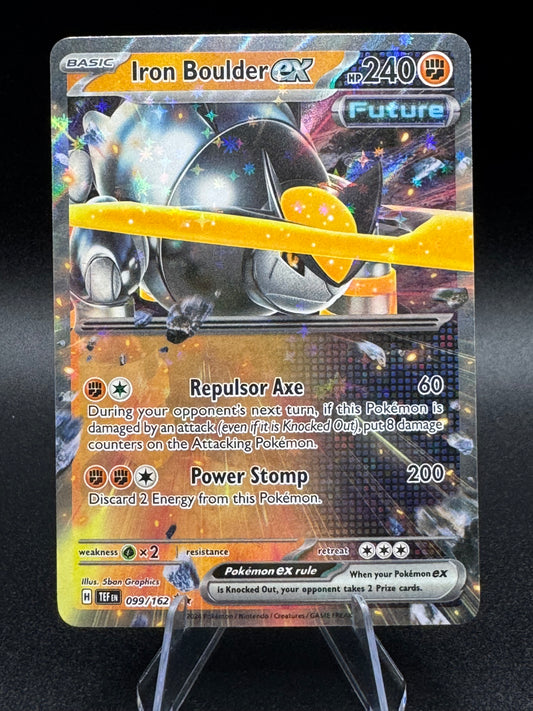 🔥Pokémon TCG-Iron Boulder ex-099/162-Temporal Forces-Double Rare-Holo-M/NM!🔥
