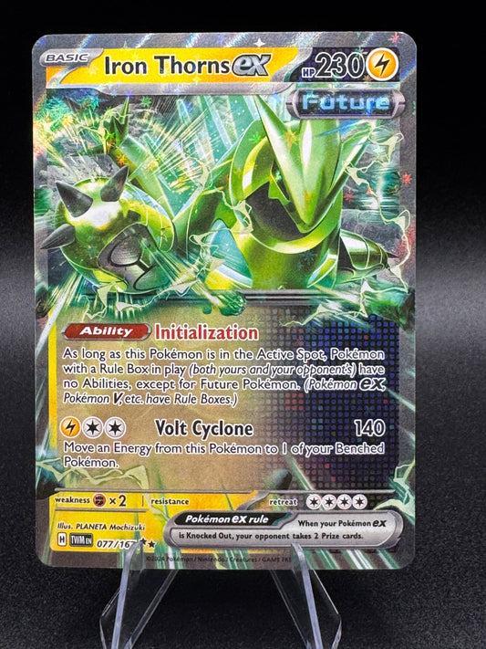 🔥Pokémon TCG-Iron Thorns ex-077/167-Twilight Masquerade-Double Rare-Holo-M/NM🔥