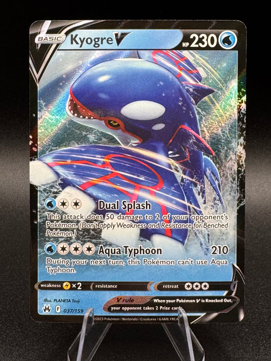 🔥Pokémon TCG-Kyogre V-Crown Zenith-037/159-Ultra Rare-M/NM!🔥