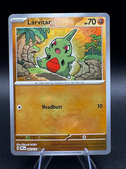 Pokémon TCG Larvitar (Poke Ball Pattern) 047/131 Prismatic Evolutions Holo NM/M - Single