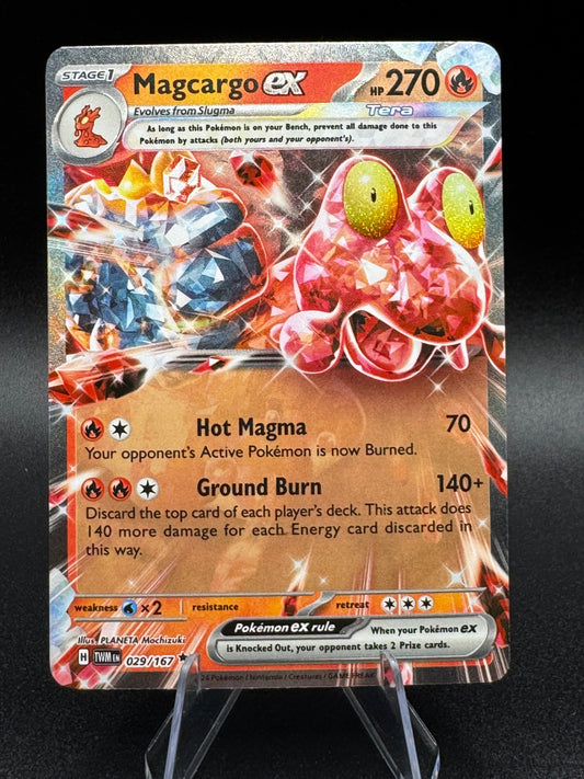 Pokemon TCG Magcargo ex 029/167 Twilight Masquerade Double Rare Near Mint/Mint - Single
