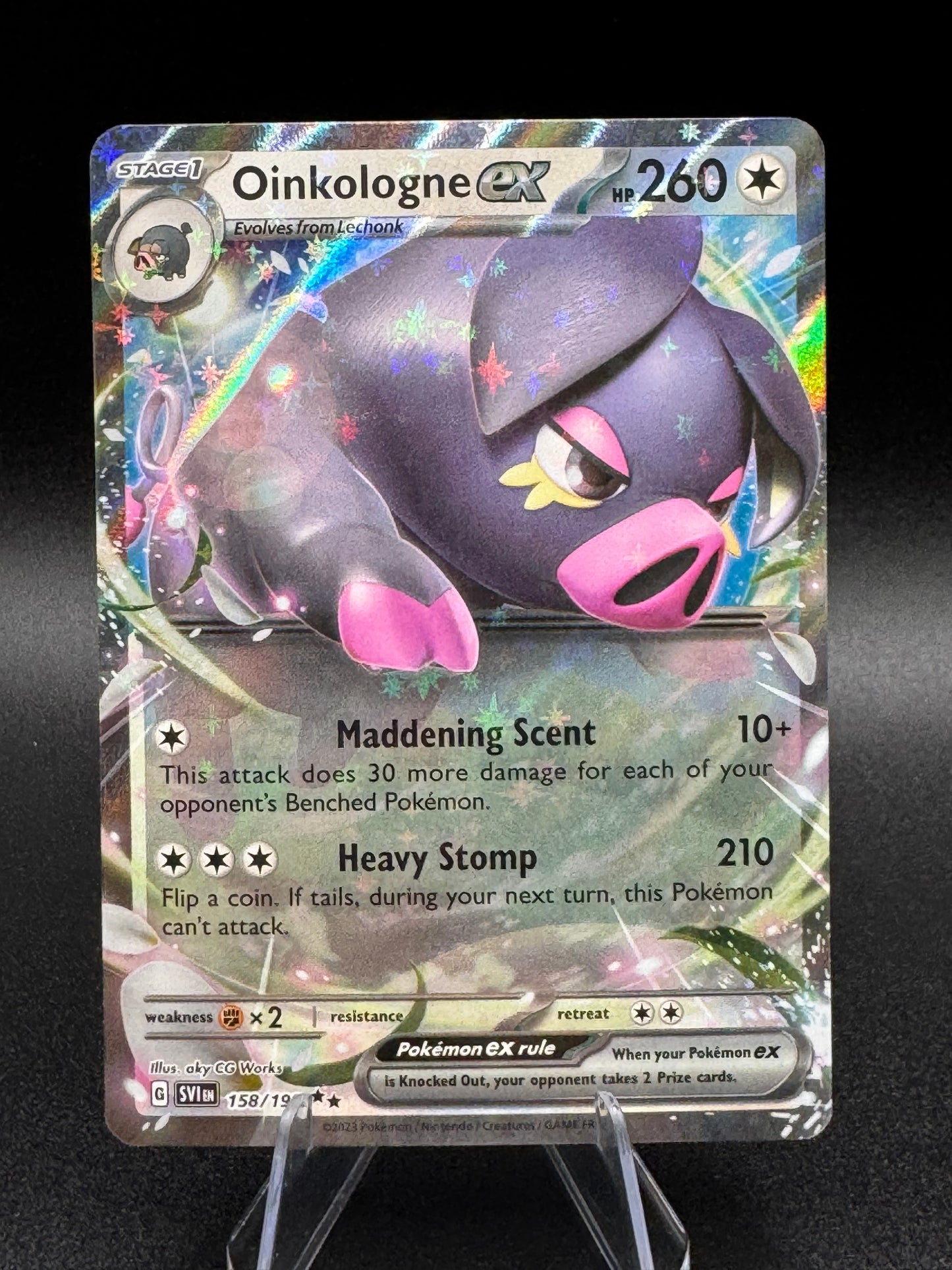 Oinkologne ex 158/198 Scarlet & Violet Base Double Rare Holo Pokemon TCG NM