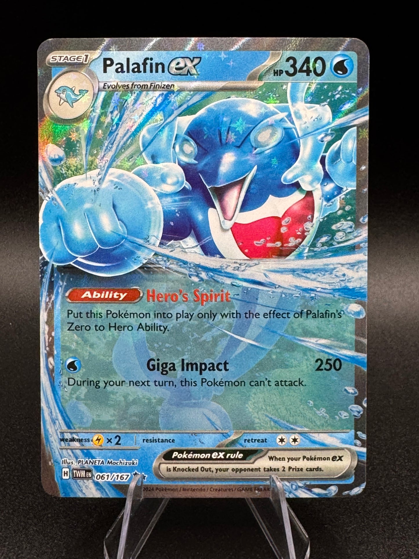 Palafin ex 061/167 Twilight Masquerade DOUBLE RARE Holo Pokemon Card NM