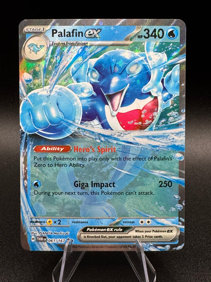 Palafin ex 061/167 Twilight Masquerade DOUBLE RARE Holo Pokemon Card NM