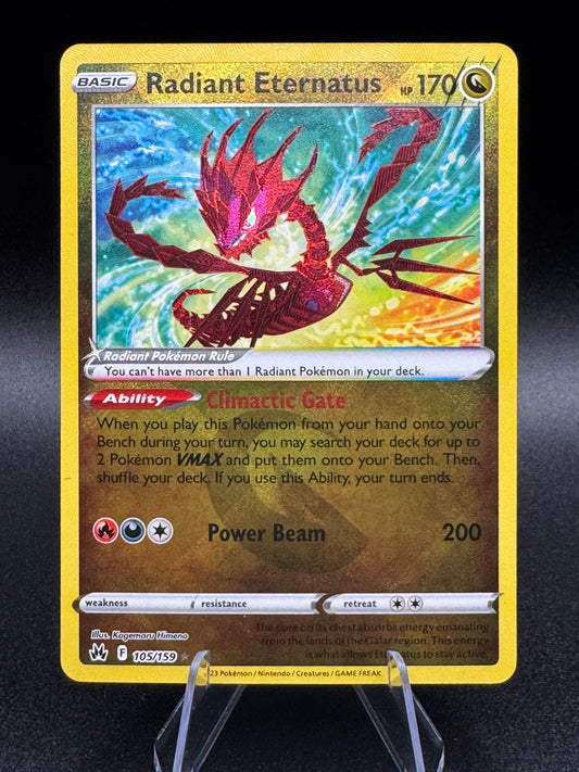 Pokémon TCG Radiant Eternatus Crown Zenith 105/159 Holo Radiant Ultra Rare NM!
