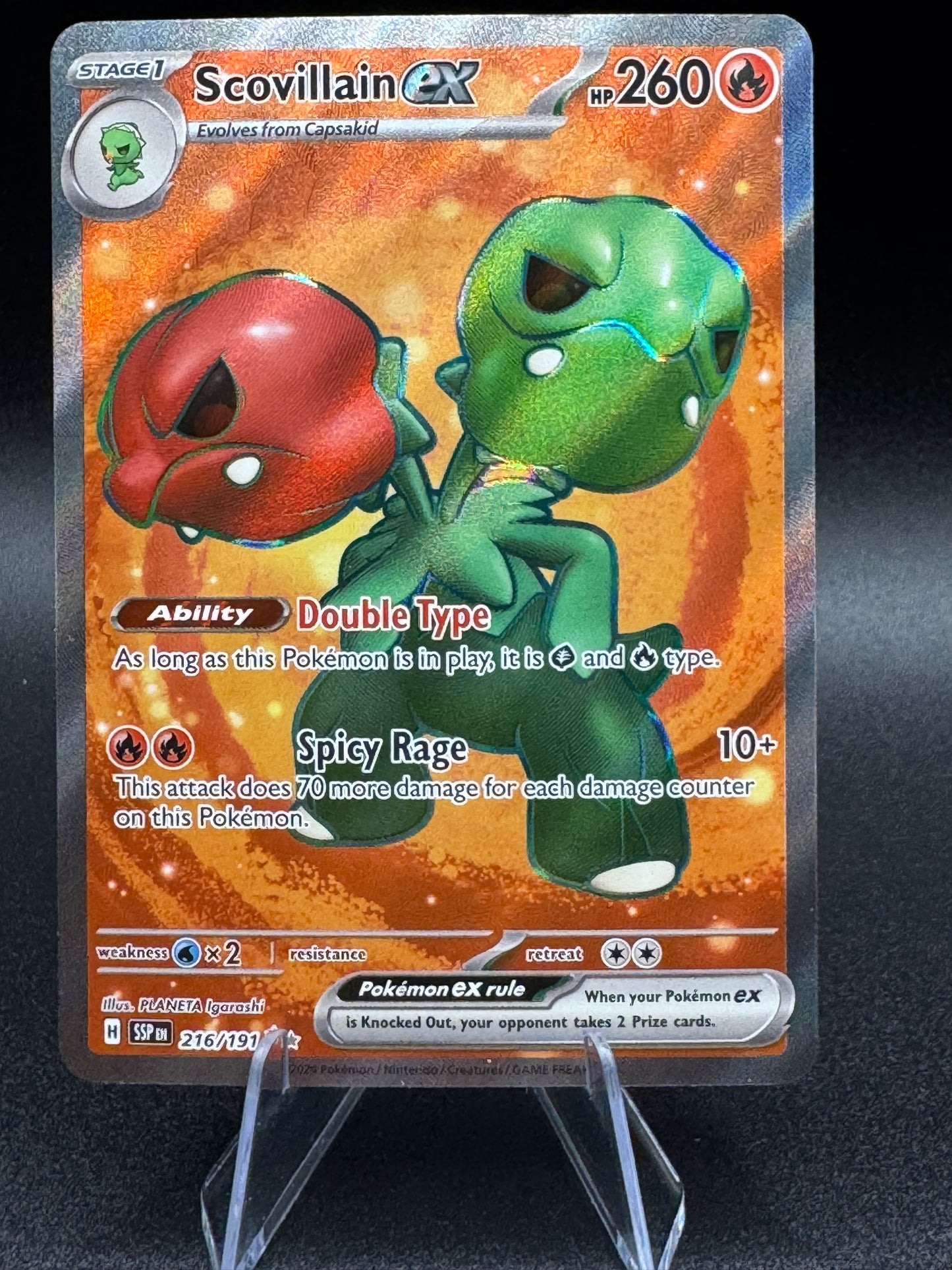 Pokemon - Scovillain ex - 216/191 - Surging Sparks - Holo - Ultra Rare NM