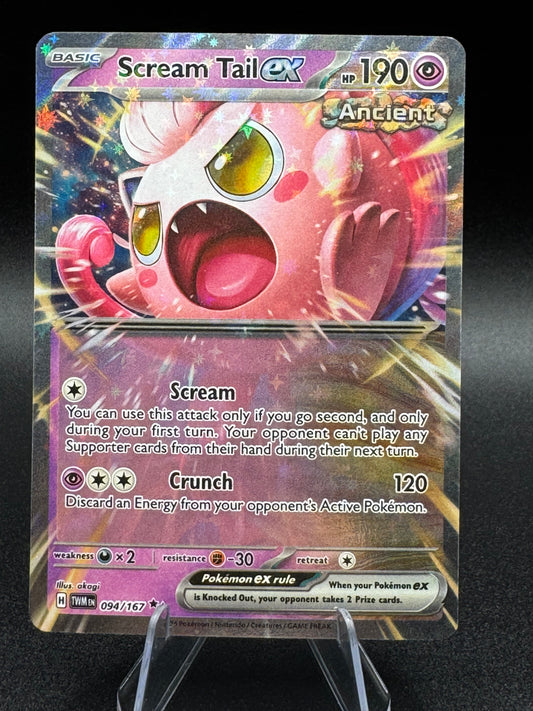 Pokemon TCG SV- Twilight Masquerade Scream Tail ex 094/167 Double Rare NM