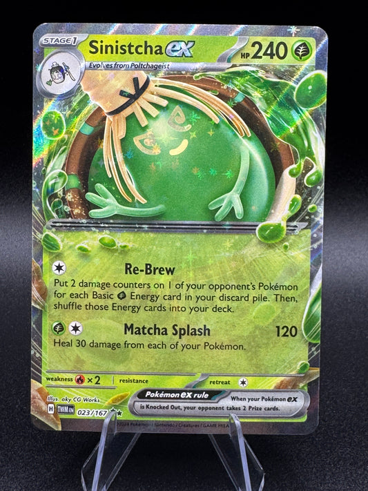 Pokemon TCG Sinistcha ex 023/167 Twilight Masquerade Double Rare Near Mint/Mint
