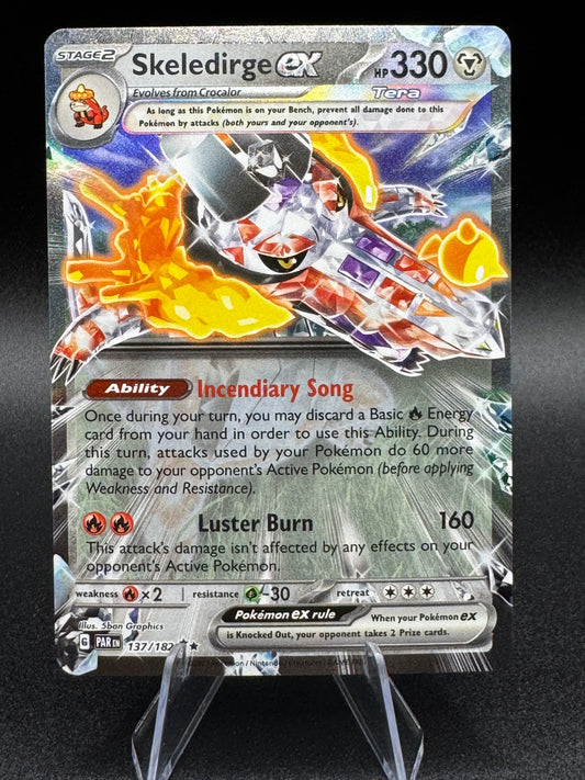 Pokémon TCG Skeledirge Ex #137/182 Double Rare Holo Paradox Rift NM/M