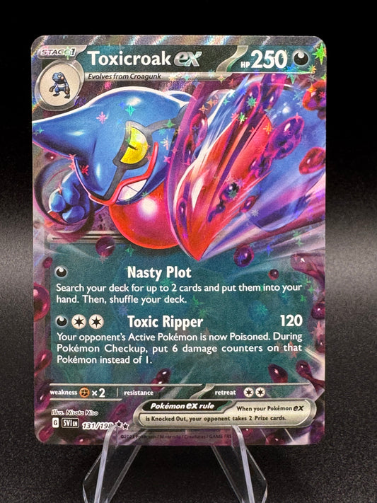 Toxicroak Ex Rare Holo 131/198 English Scarlet & Violet Pokemon TCG M/NM - Single