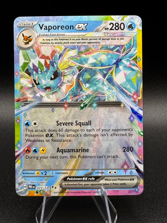 Vaporeon EX Double Rare 023/131 - Scarlet & Violet: Prismatic Evolutions NM/M - Single