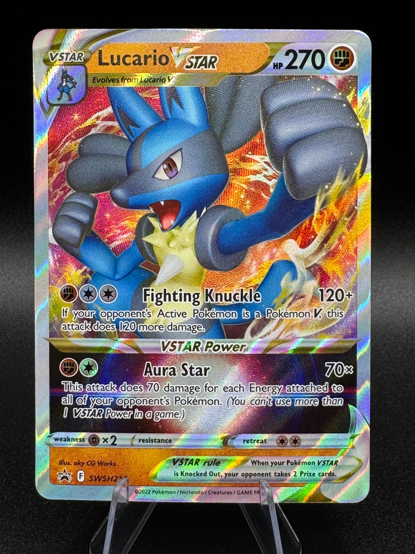 Lucario VSTAR SWSH214 - SWSH: Sword & Shield Black Star Promo Holo Near Mint