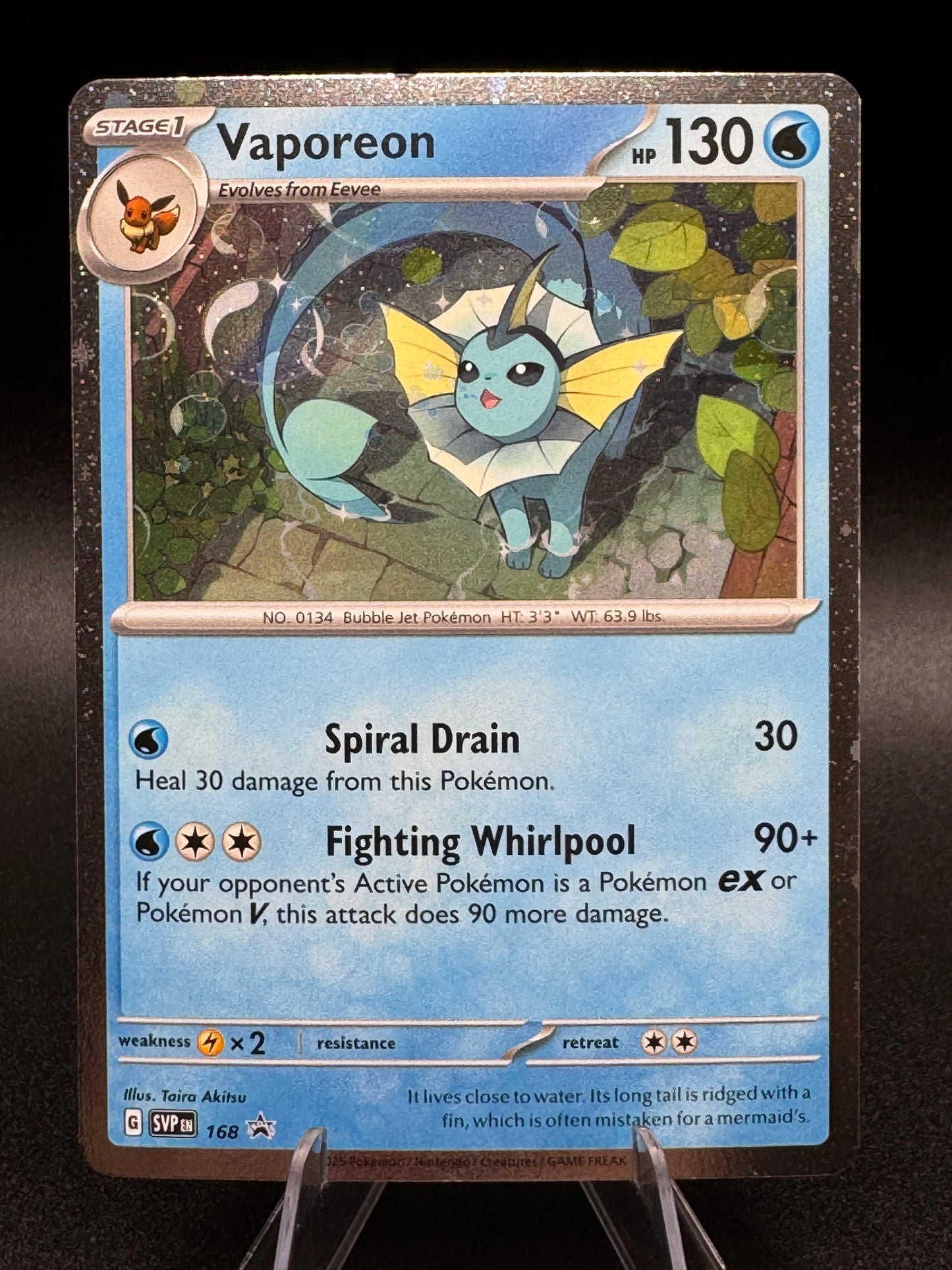Vaporeon Pokemon Scarlet & Violet SVP 168 Cosmos Holo Black Star Promo NM