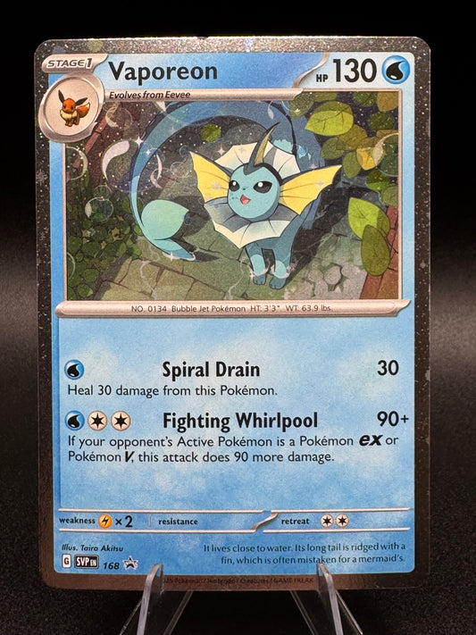 Vaporeon Pokemon Scarlet & Violet SVP 168 Cosmos Holo Black Star Promo NM