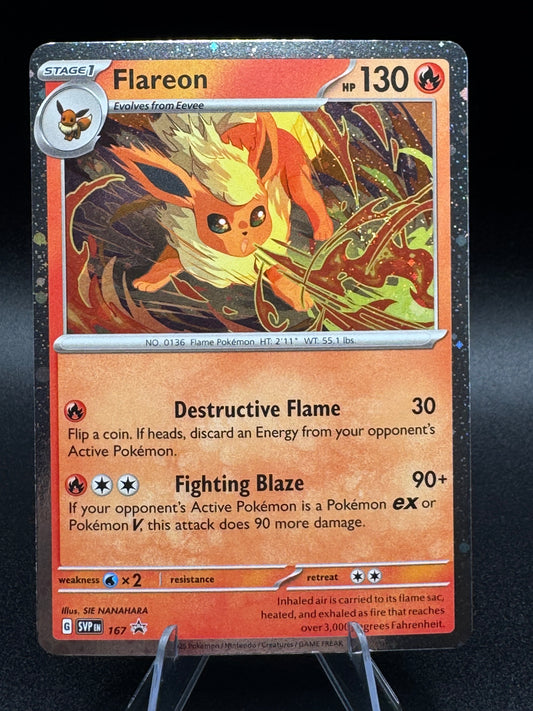 Flareon Pokemon Scarlet & Violet SVP 167 Cosmos Holo Black Star Promo NM