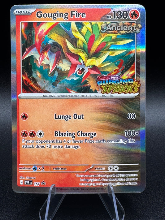 Pokemon Gouging Fire 151 SVP Black Star Promo Scarlet Violet Holo Stamped NM/M