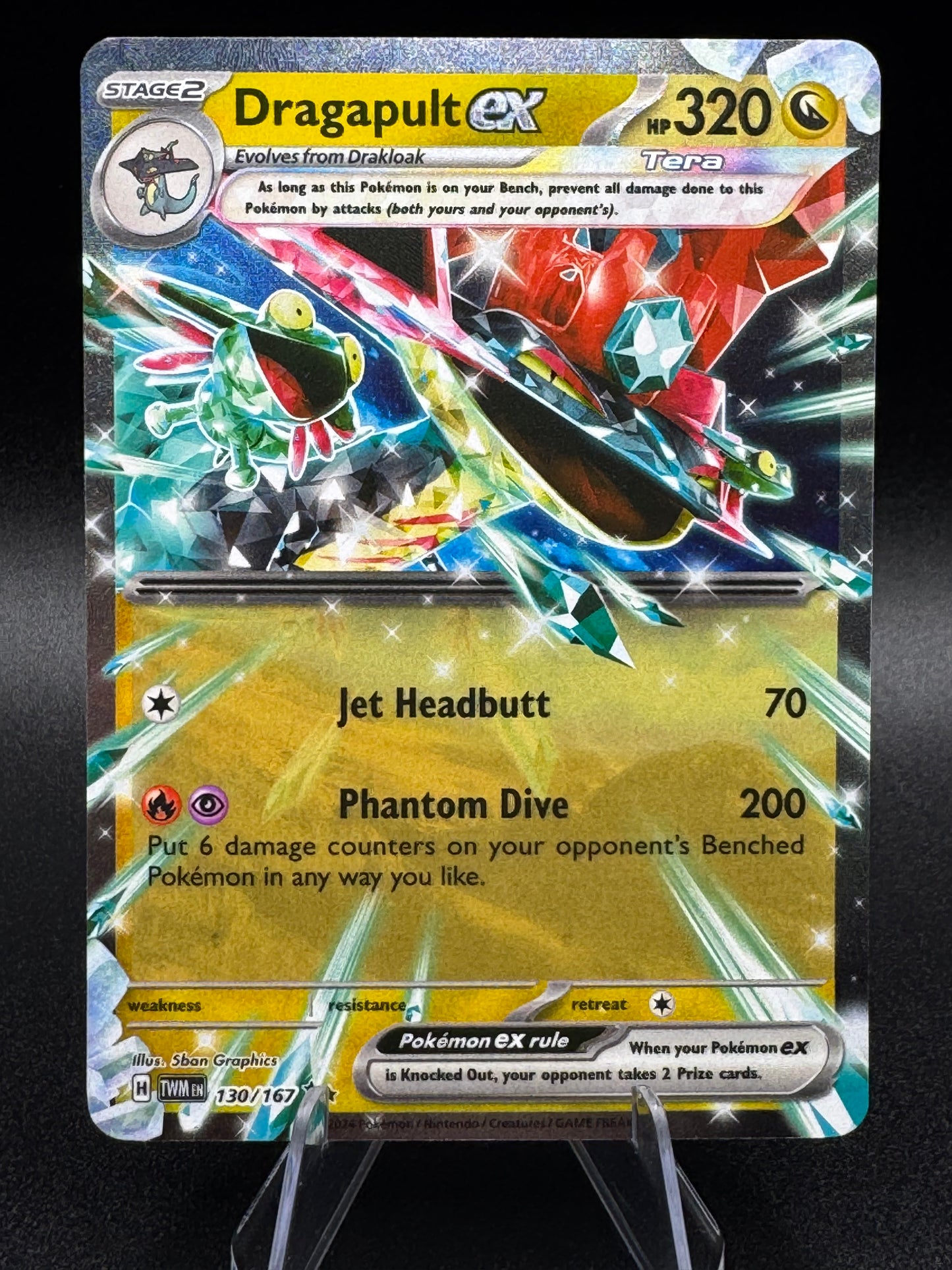Pokémon TCG Dragapult ex 130/167 Double Rare Sv06: Twilight Masquerade Holo NM/M - Single