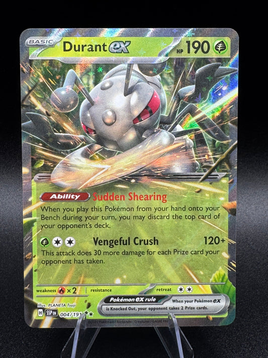 Pokemon Surging Sparks 004/191 Durant ex 2024 Double Rare NM/M