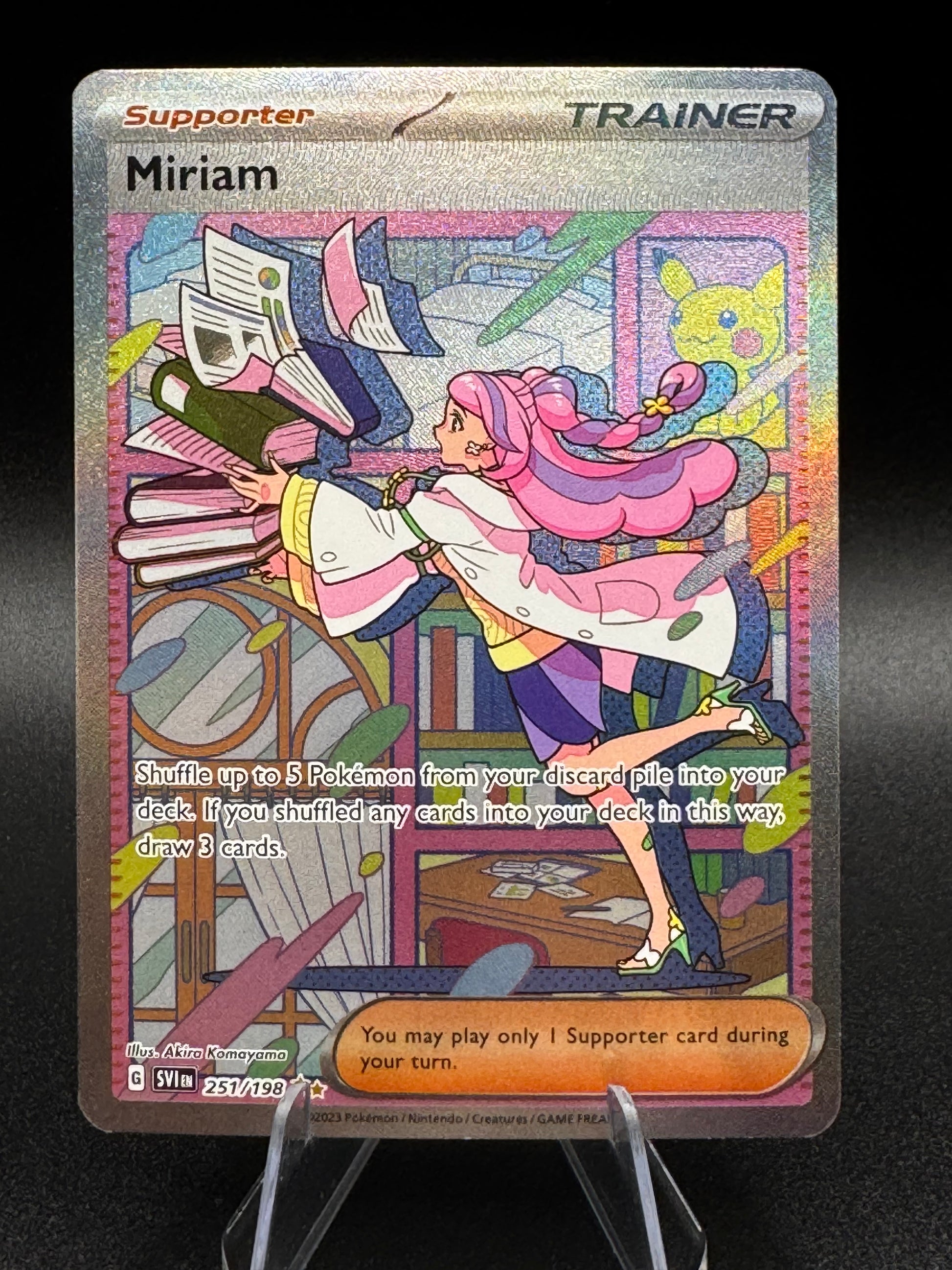 Pokemon Card Miriam 251/198 Scarlet & Violet Trainer Special Illustrat JoWiGlitter Pokemon Card Miriam 251/198 Scarlet & Violet Trainer Special Illustrat JoWiGlitter