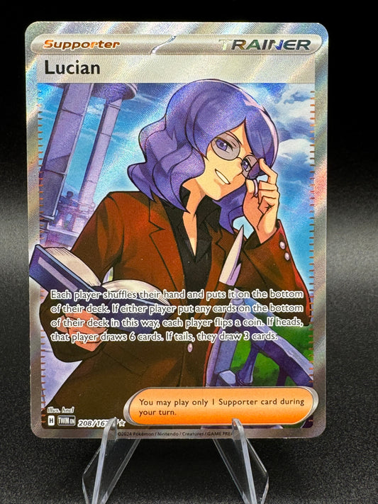 Lucian 208/167 Pokemon Twilight Masquerade Full Art Ultra Rare Holo NM/M
