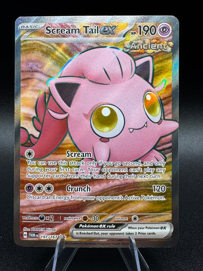 Pokémon TCG - Scream Tail Ex Full Art 197/167 - Twilight Masquerade NM/M - Single