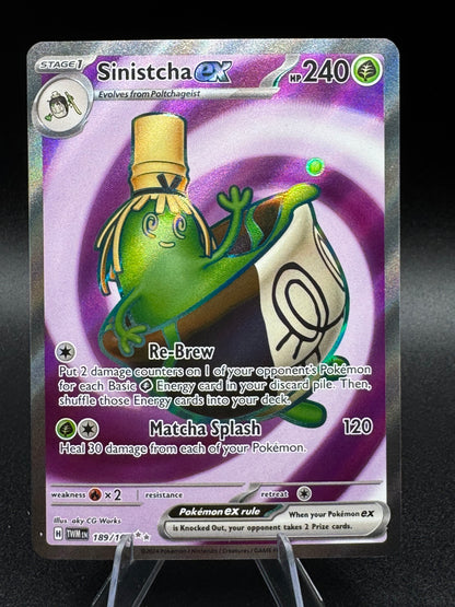Sinistcha ex Pokemon Twilight Masquerade 189/167 Full Art Ultra Rare NM - Single
