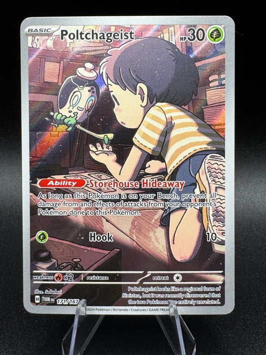 Pokemon TCG Poltchageist 171/167 Illustration Rare Twilight Masquerade NM/M