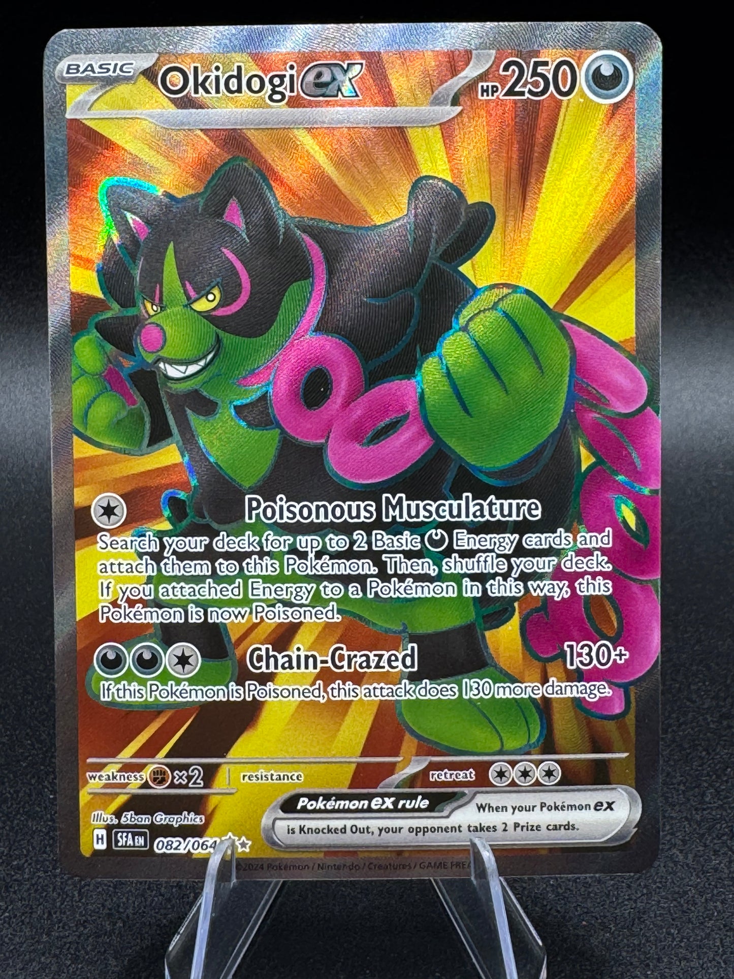 Okidogi ex 082/064 Shrouded Fable (SFA) NM Full Art Pokemon Card