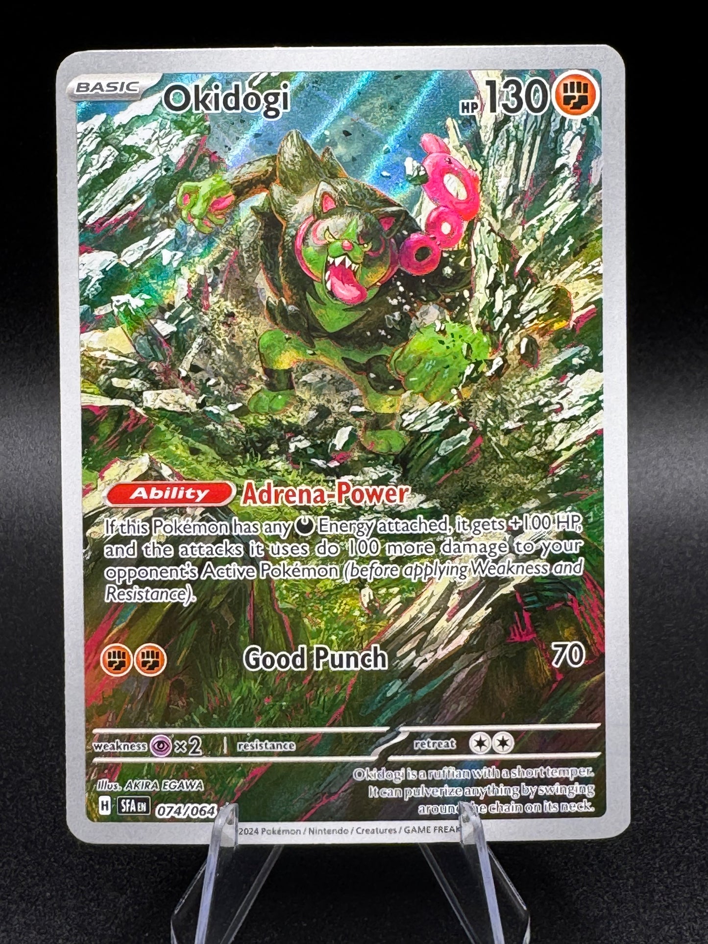 Okidogi 074/064 Illustration Rare Shrouded Fable Pokemon Card NM