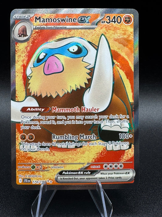 Pokemon Mamoswine ex 174/159 Journey Together Ultra Rare Full Art Holo NM