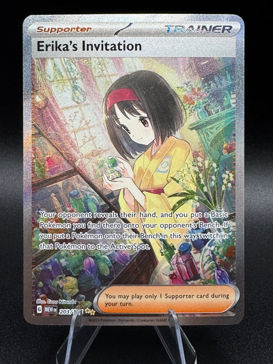 Erika's Invitation 203/165 Sv: Scarlet & Violet 151 Full Art Holo Pokemon TCG NM