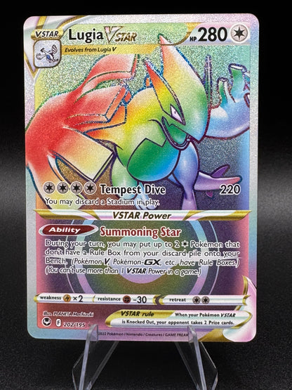 Pokémon TCG Lugia VSTAR Rainbow Secret Rare Holo Card Silver Tempest 202/195 - Single