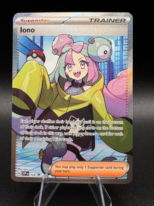 Iono SVP 124 Promo Iono Premium Tournament Collection Full Art NM Pokemon Card