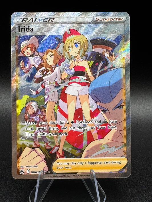 Irida GG63/GG70 Crown Zenith Full Art Ultra Rare Holo Pokemon Card NM/M