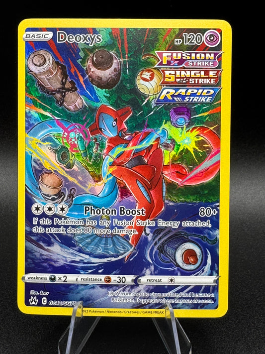 Deoxys Pokemon TCG Crown Zenith Galarian Gallery GG12/GG70 Full Art Holo Rare NM