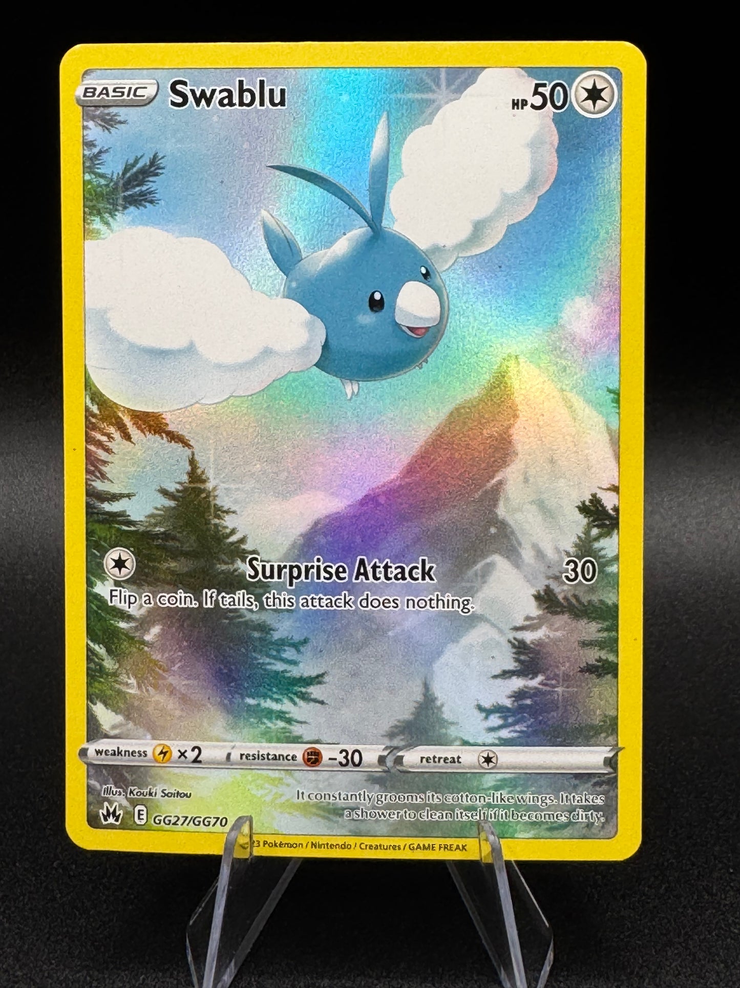 Pokemon Card - Swablu GG27/GG70 Crown Zenith Galarian Gallery Full Art NM/M - Single