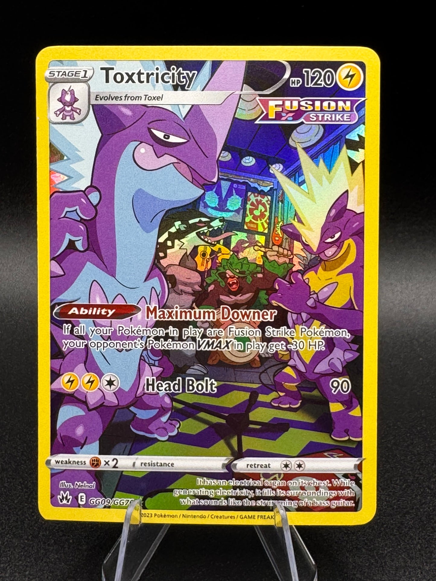 Pokemon Toxtricity GG09 Crown Zenith Galarian Gallery Ultra Rare Holo NM
