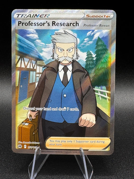 Professor's Research 150/159 Crown Zenith Ultra Rare Full Art Pokemon TCG NM - Single