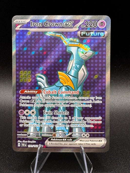 Pokemon Iron Crown ex 191/162 Temporal Forces Ultra Rare Full Art Holo NM - Single