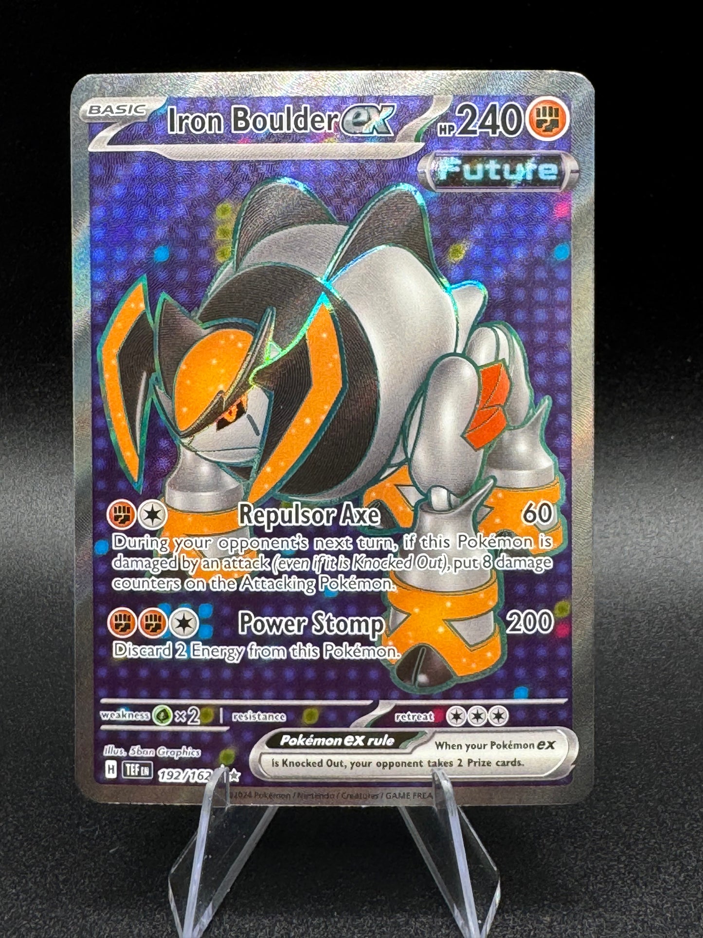 Pokemon TCG Iron Boulder EX 192/162 Temporal Forces Ultra Rare NM - Single