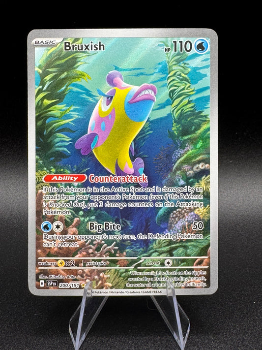 2024 Pokemon Surging Sparks BRUXISH Illustration Rare 200/191 Pack Fresh NM - Single