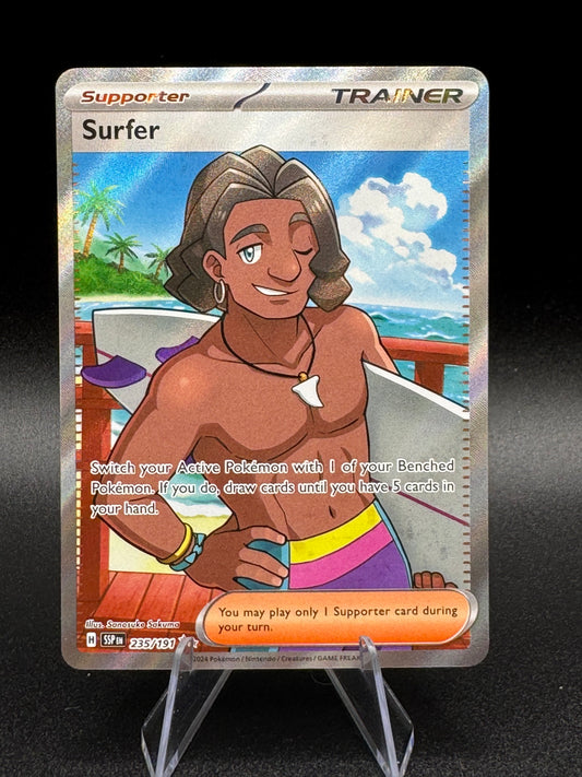 Surfer - 235/191 - Pokemon Surging Sparks Full Art Ultra Rare NM - Single