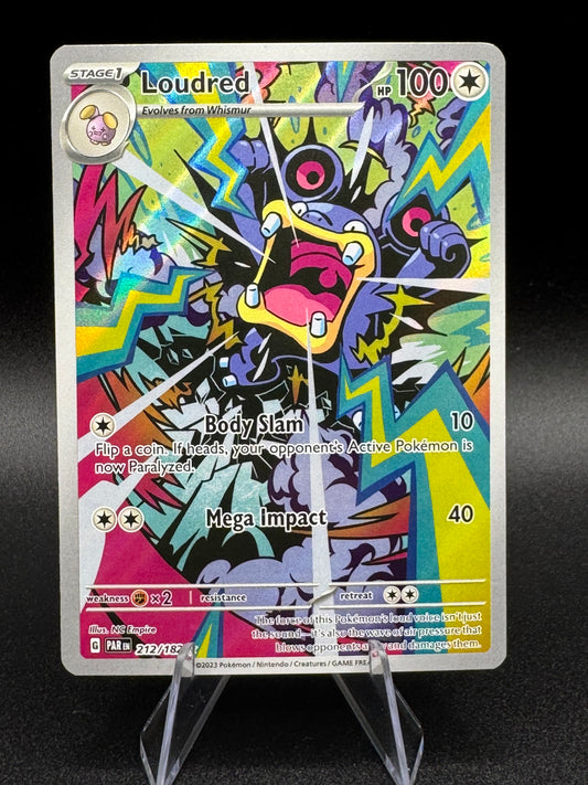Loudred 212/182 Paradox Rift Illustration Rare Pokemon Card Mint - Single