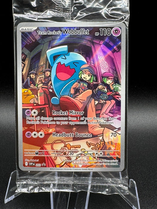 Team Rocket's Wobbuffet SVP 203 SEALED Promo Destined Rivals - Single