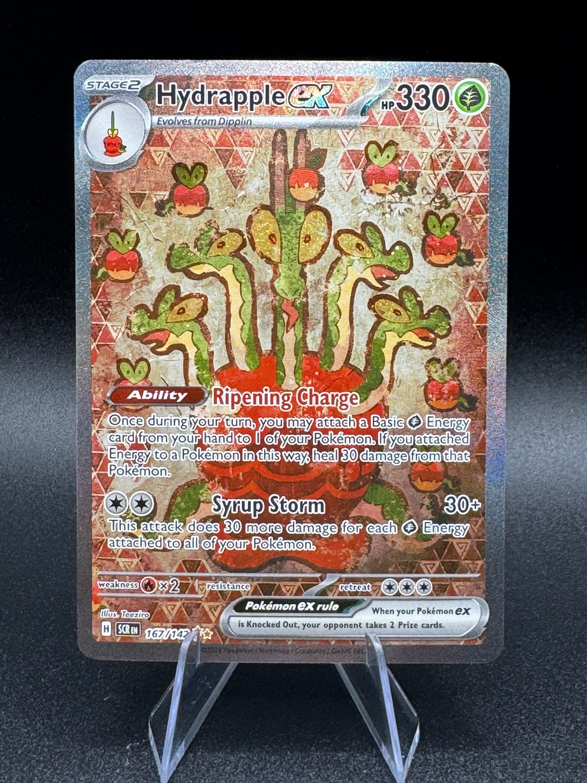Pokemon TCG Hydrapple EX 167/142 Stellar Crown Special Illustration Ra JoWiGlitter Pokemon TCG Hydrapple EX 167/142 Stellar Crown Special Illustration Ra JoWiGlitter