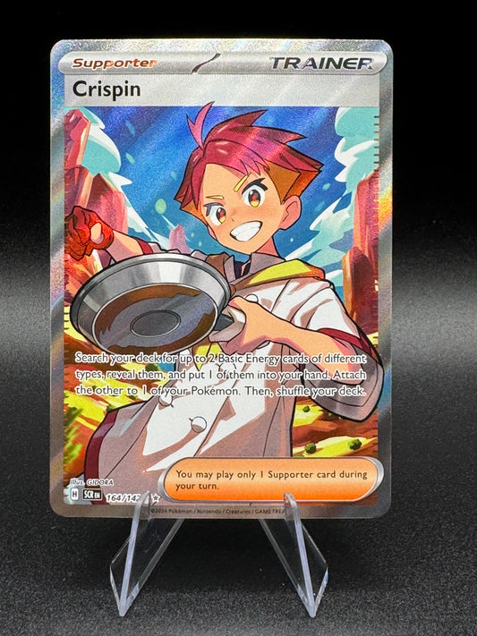 Pokemon TCG Crispin 164/142 SV07: Stellar Crown Trainer Full Art Ultra Rare NM - Single