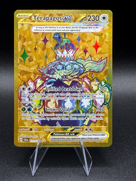 Terapagos ex 173/142 Stellar Crown HYPER RARE Holo Pokemon Card NM - Single