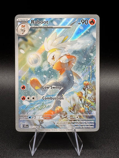 Raboot 147/142 Stellar Crown ILLUSTRATION RARE Holo Pokemon Card NM - Single