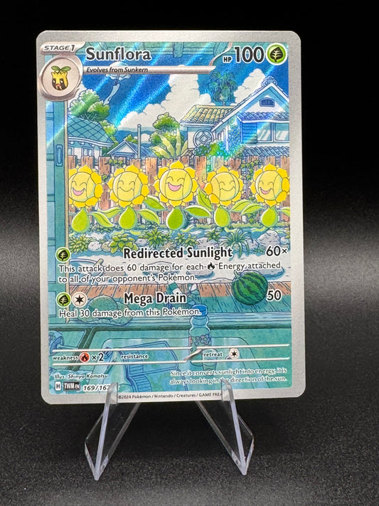 Sunflora 169/167 Full Art Illustration Rare Pokemon Twilight Masquerade NM/M - Single